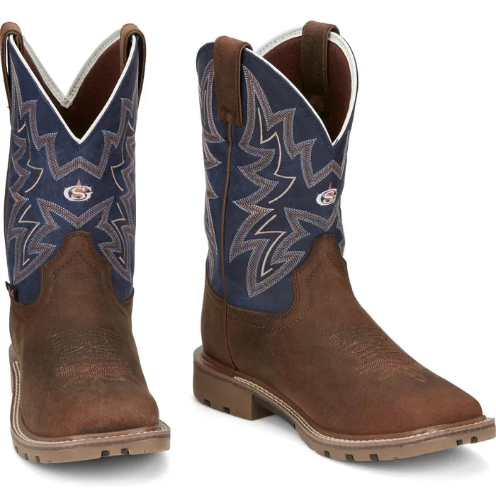 MEN Dusty 11034 Western Work Cedar Justin Boots Western