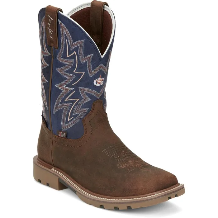 MEN Dusty 11034 Western Work Cedar Justin Boots Western