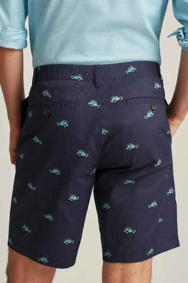 Men Easy Lightweight Shorts Blue Surf Car Bonobos Chino Shorts
