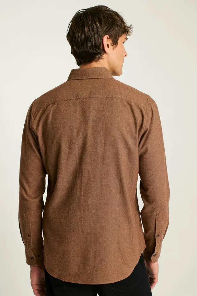 Men Everyday Lightweight Flannel Shirt Rust Dobby Houndstooth Bonobos Casual Shirts