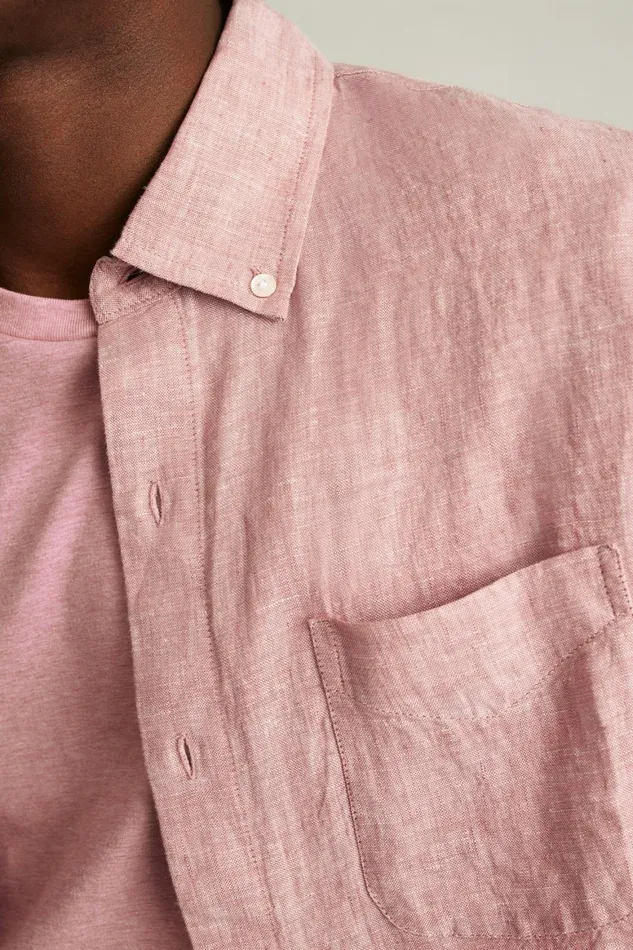 Men Everyday Linen Shirt Redwood Bonobos Casual Shirts