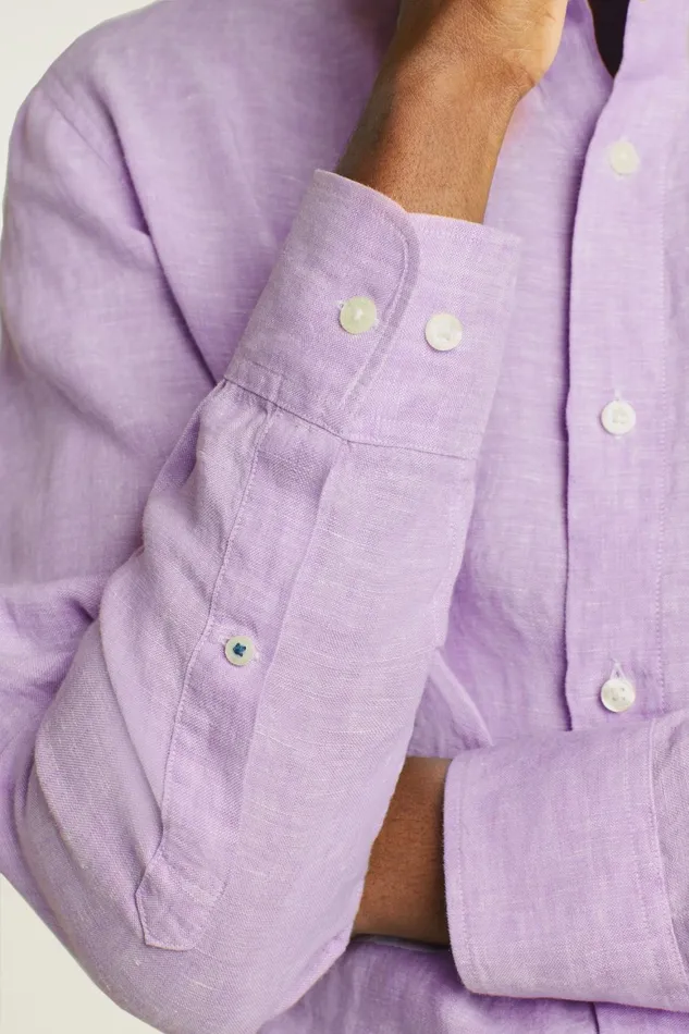 Men Everyday Linen Shirt Regal Orchid Bonobos Casual Shirts