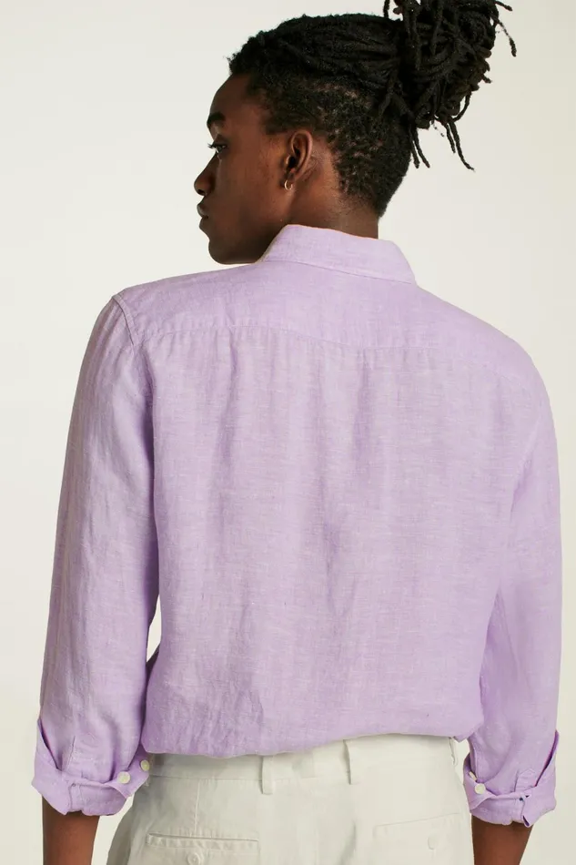 Men Everyday Linen Shirt Regal Orchid Bonobos Casual Shirts