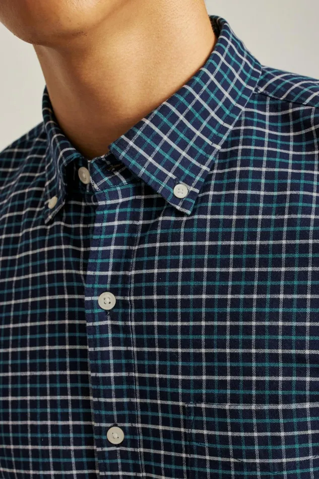 Men Everyday Oxford Shirt Navy Larchmont Plaid Bonobos Casual Shirts