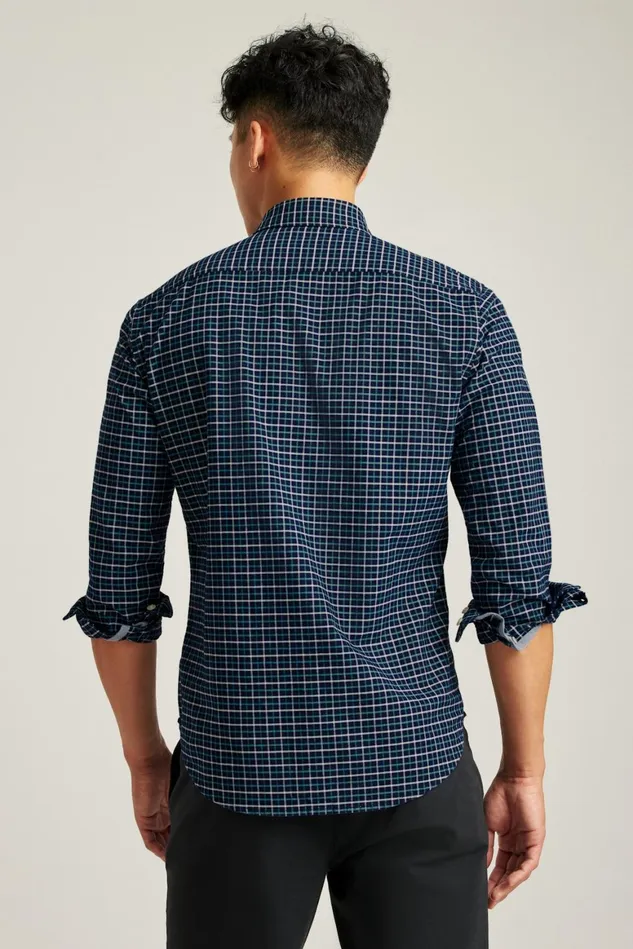 Men Everyday Oxford Shirt Navy Larchmont Plaid Bonobos Casual Shirts