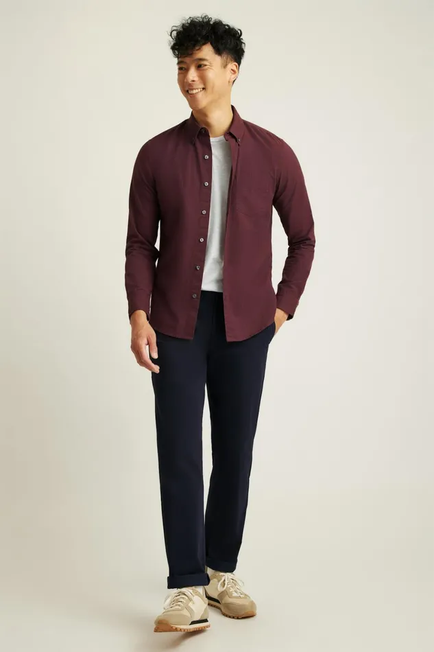 Men Everyday Oxford Shirt Port Wine Bonobos Casual Shirts