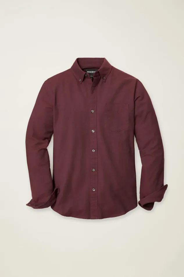 Men Everyday Oxford Shirt Port Wine Bonobos Casual Shirts