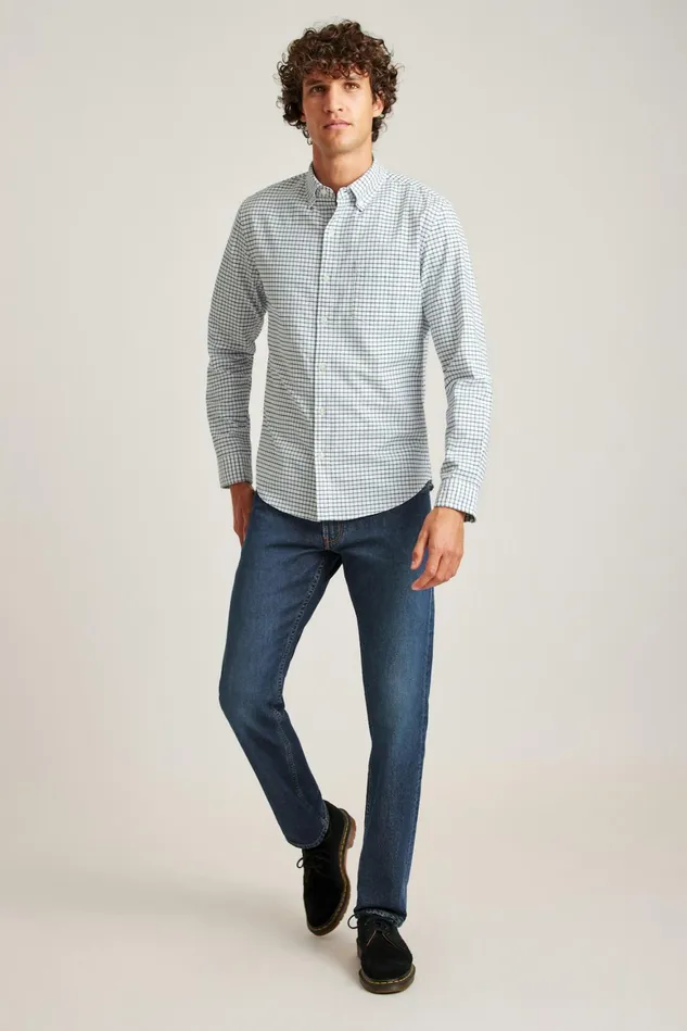 Men Everyday Oxford Shirt Rye Plaid Bonobos Casual Shirts