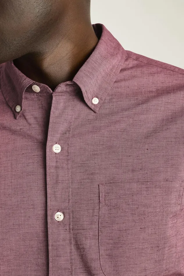Men Everyday Shirt Cranberry Texture Bonobos Casual Shirts