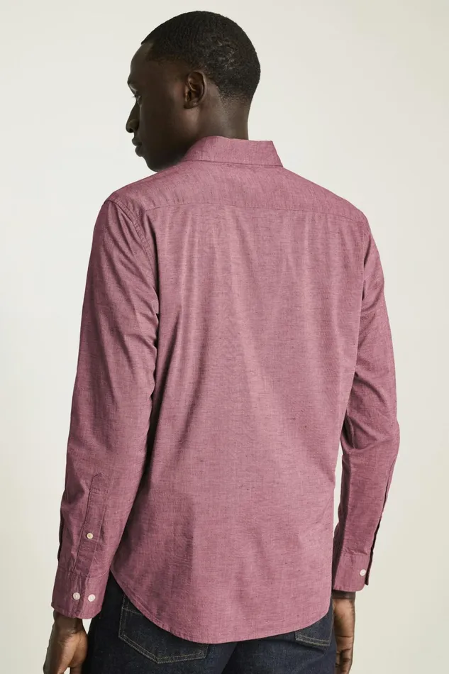 Men Everyday Shirt Cranberry Texture Bonobos Casual Shirts