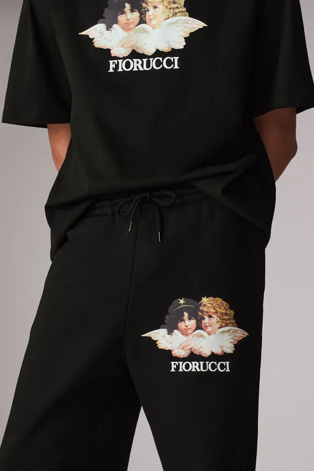 Men Fiorucci Bottoms Angels Joggers Black Men Fiorucci Bottoms Angels Joggers Black