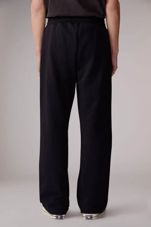 Men Fiorucci Bottoms Chrome Logo Joggers Black Men Fiorucci Bottoms Chrome Logo Joggers Black