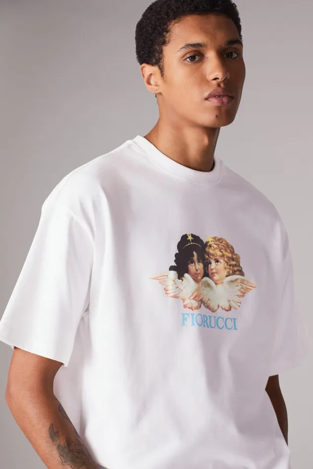 Men Fiorucci TShirts and Tops Angels TShirt White Men Fiorucci TShirts and Tops Angels TShirt White