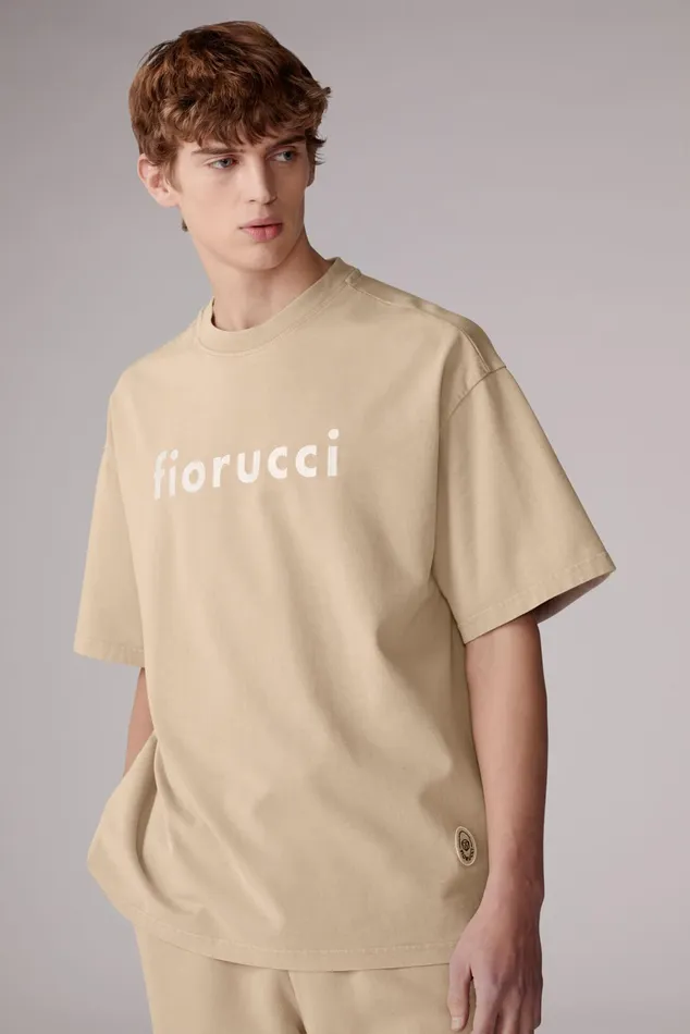 Men Fiorucci TShirts and Tops Embroidered Logo TShirt Sandwash Men Fiorucci TShirts and Tops Embroidered Logo TShirt Sandwash