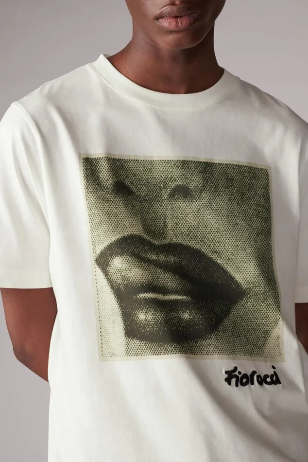 Men Fiorucci TShirts and Tops Lips Graphic TShirt White Men Fiorucci TShirts and Tops Lips Graphic TShirt White