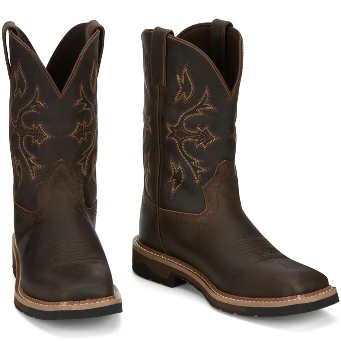 MEN Flash 11034 Work Walnut Justin Boots Work