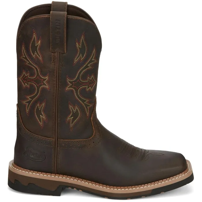 MEN Flash 11034 Work Walnut Justin Boots Work