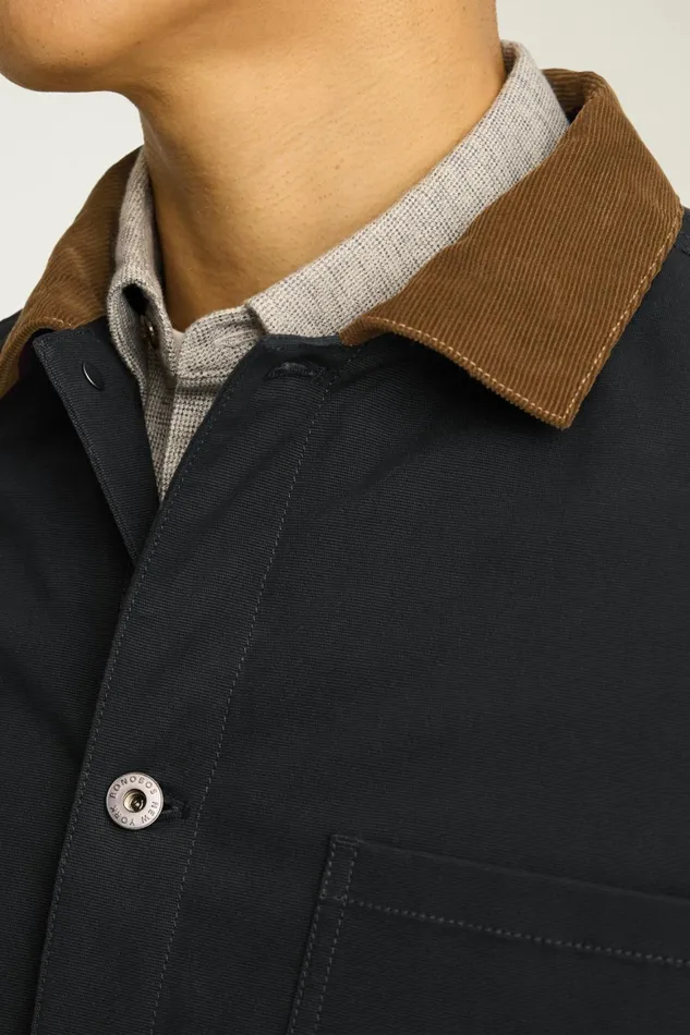 Men Fleece Lined Ranch Jacket Jet Black Bonobos Overshirts