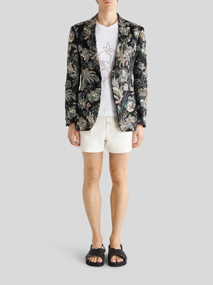 Men Floral Paisley Jacket With Beads Etro Jackets