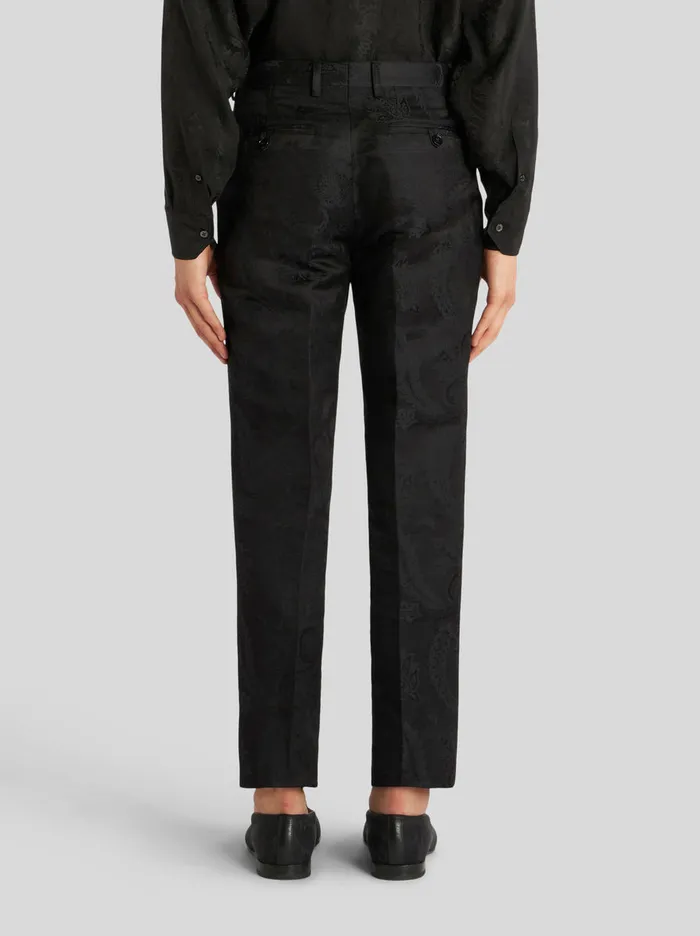 Men Floral Paisley Jacquard Trousers Etro Trousers