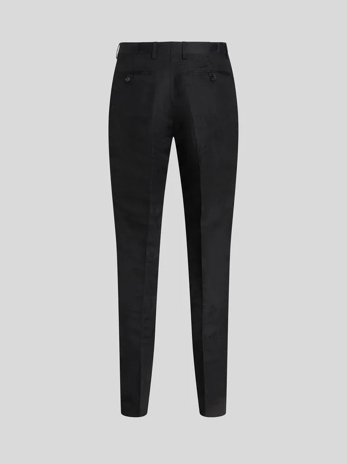 Men Floral Paisley Jacquard Trousers Etro Trousers