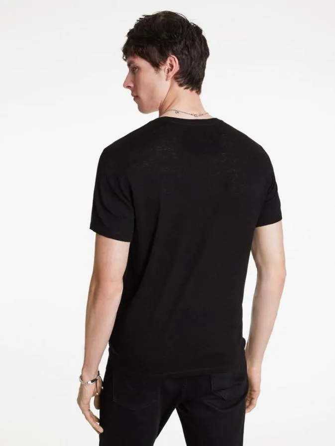 Men Graphic Tees John Varvatos OIL SKULL TEE Black