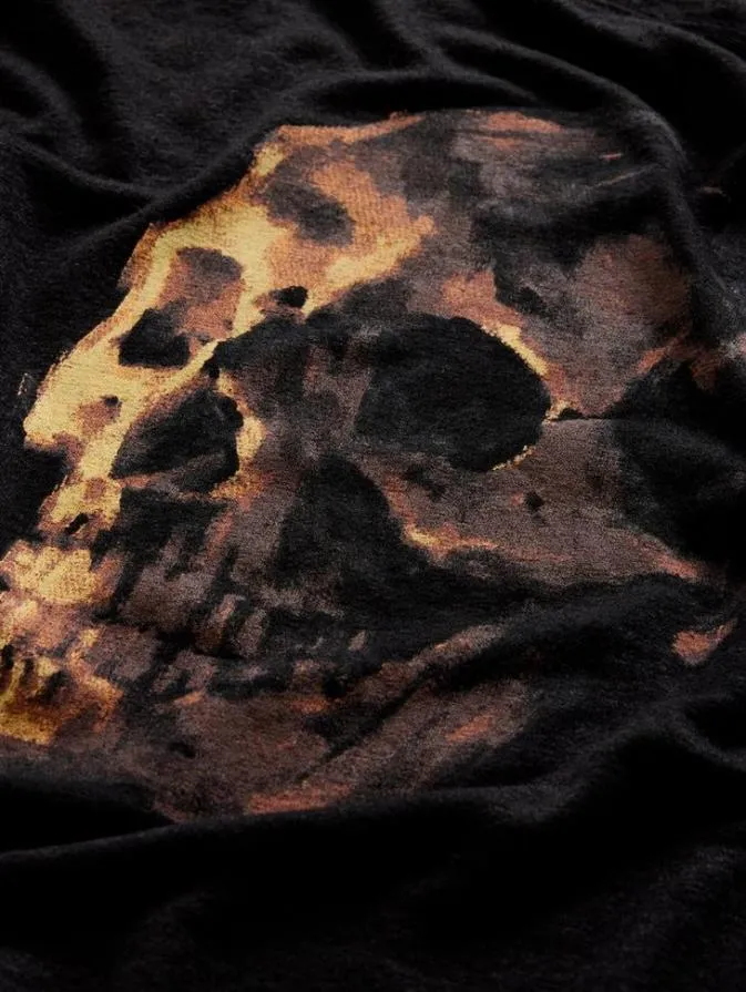 Men Graphic Tees John Varvatos OIL SKULL TEE Black