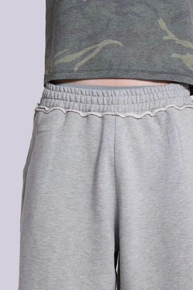 Men Grey Marl Colossus Jersey Shorts Jaded London Shorts and Jorts