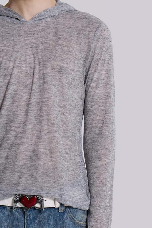 Men Grey Marl Mist Hoodie Jaded London Hoodies and Sweatshirts