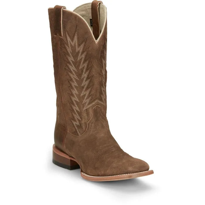 MEN Hombre 13 Suede Clay Brown Justin Boots Western