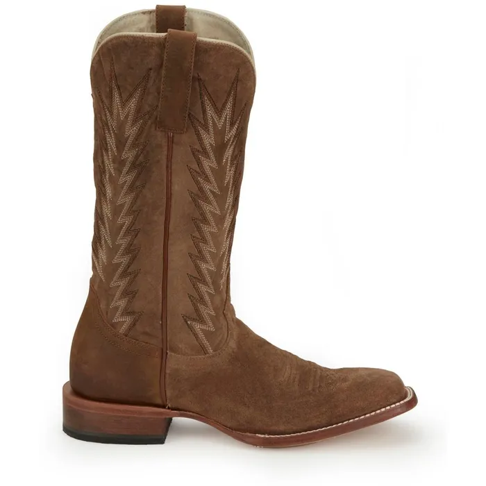 MEN Hombre 13 Suede Clay Brown Justin Boots Western