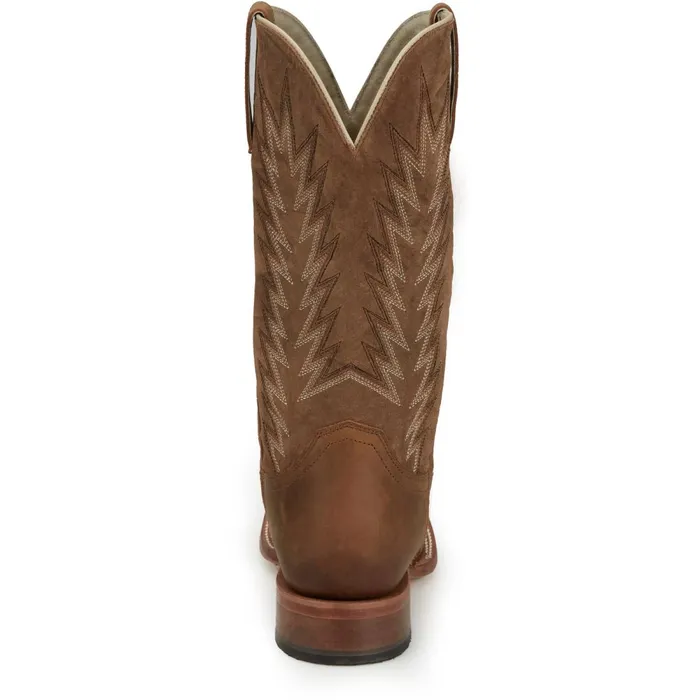 MEN Hombre 13 Suede Clay Brown Justin Boots Western