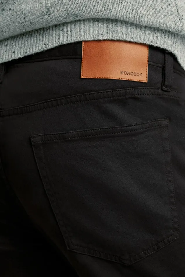 Men Italian Brushed 5Pocket Pants Jet Black Bonobos Jeans