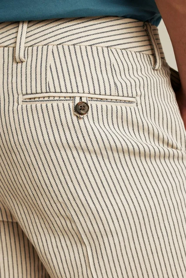 Men Italian Stretch Chino Shorts Stone Grey Navy Pinstripe Bonobos Chino Shorts
