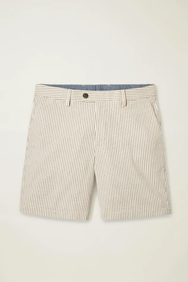 Men Italian Stretch Chino Shorts Stone Grey Navy Pinstripe Bonobos Chino Shorts
