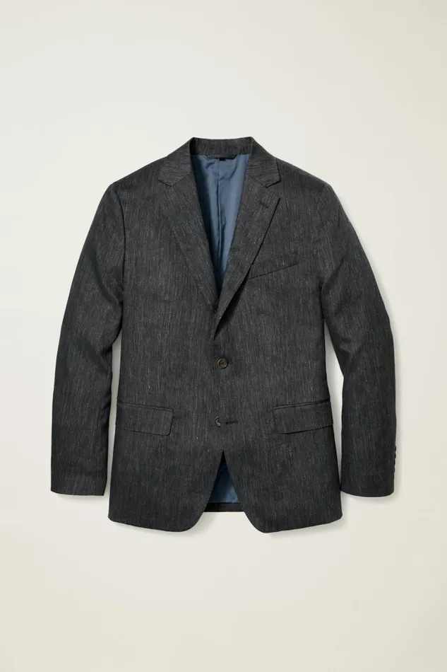 Men Italian Stretch Linen Suit Jacket Charcoal Bonobos Blazers and Sport Coats
