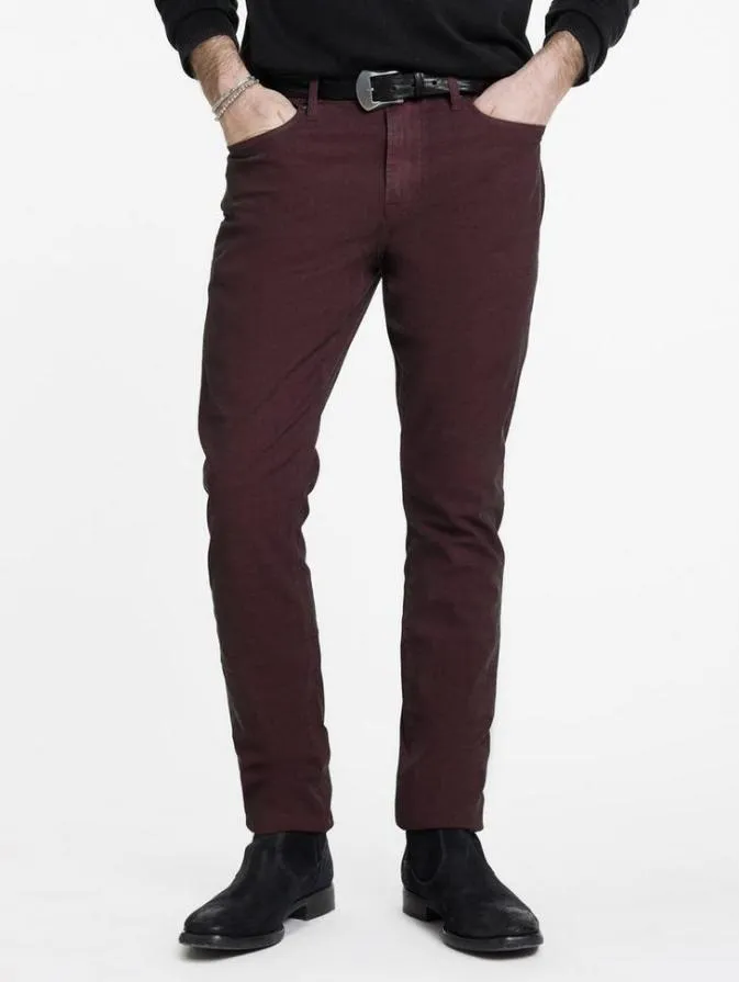 Men Jeans John Varvatos J704 8211 TAPERED FIT Oxblood