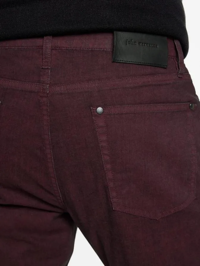 Men Jeans John Varvatos J704 8211 TAPERED FIT Oxblood