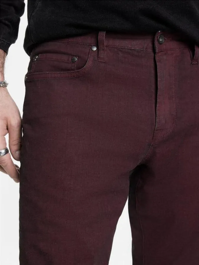 Men Jeans John Varvatos J704 8211 TAPERED FIT Oxblood