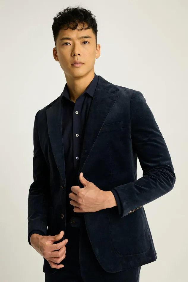 Men Jetsetter Italian Corduroy Suit Dark Blue Bonobos Suits