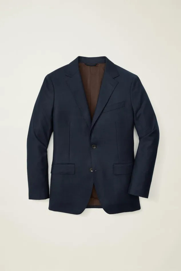 Men Jetsetter Italian Flannel Blazer Dark Navy Blue Bonobos Blazers and Sport Coats