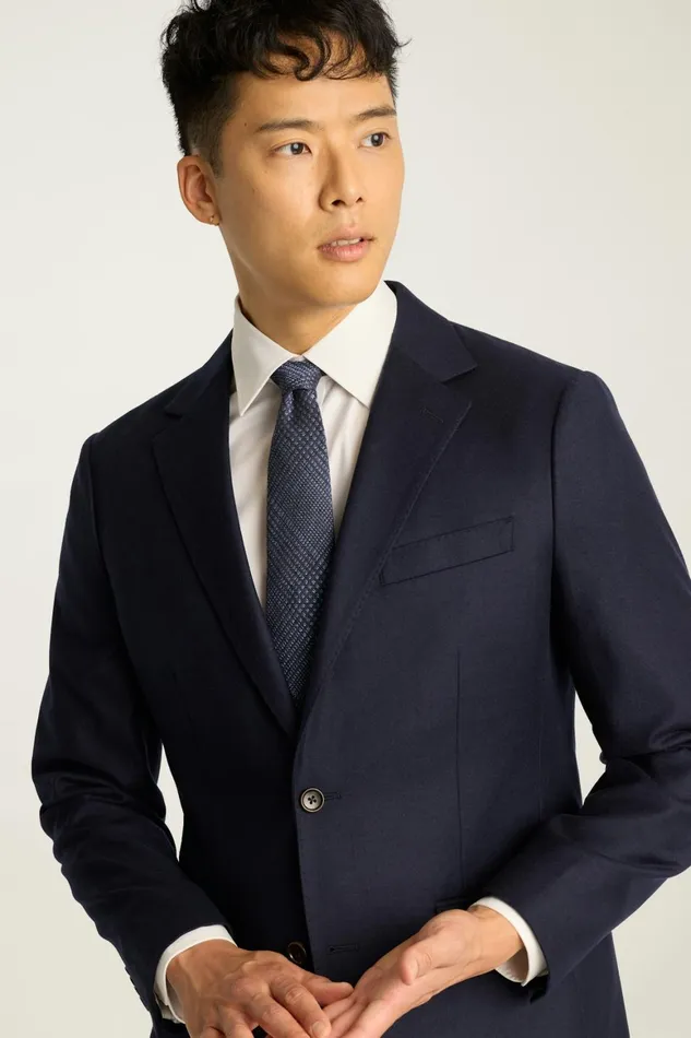 Men Jetsetter Italian Flannel Blazer Dark Navy Blue Bonobos Blazers and Sport Coats