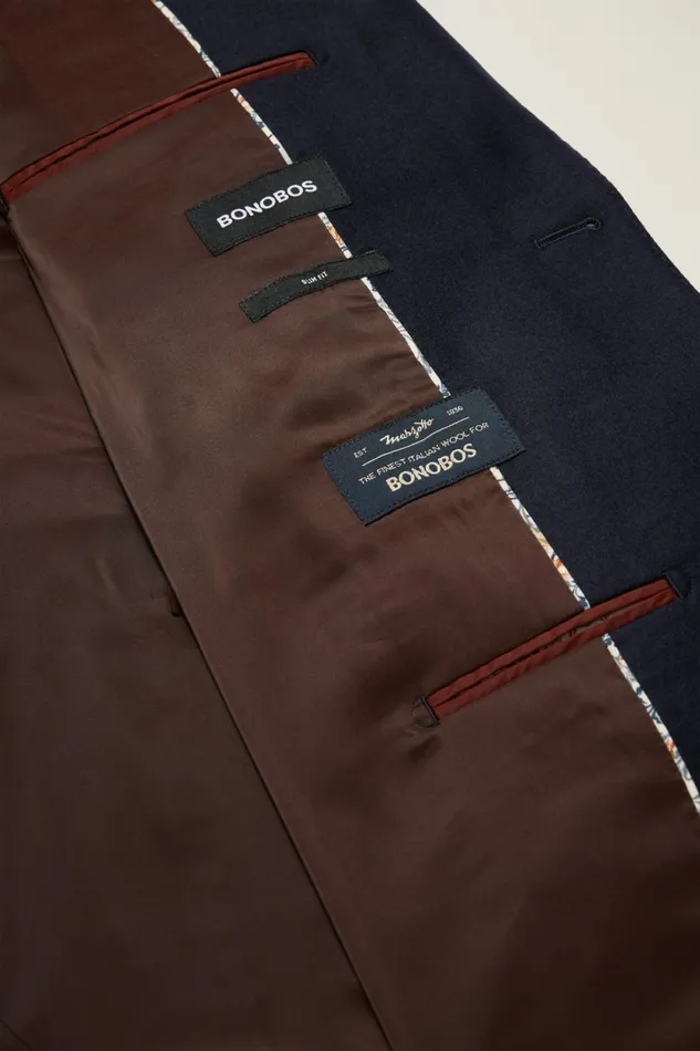 Men Jetsetter Italian Flannel Blazer Dark Navy Blue Bonobos Blazers and Sport Coats