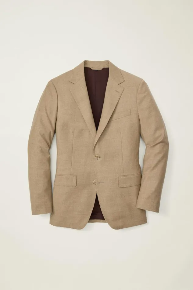 Men Jetsetter Italian Flannel Suit Sand Bonobos Suits