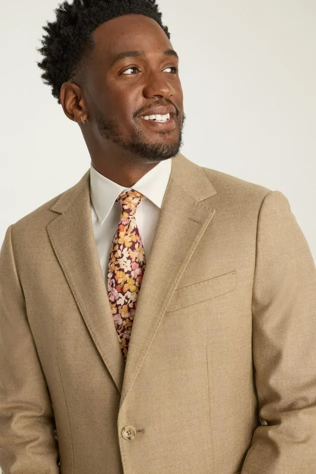 Men Jetsetter Italian Flannel Suit Sand Bonobos Suits