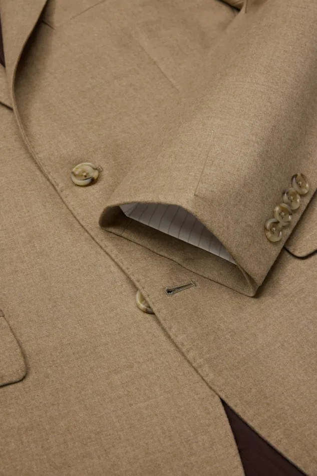 Men Jetsetter Italian Flannel Suit Sand Bonobos Suits