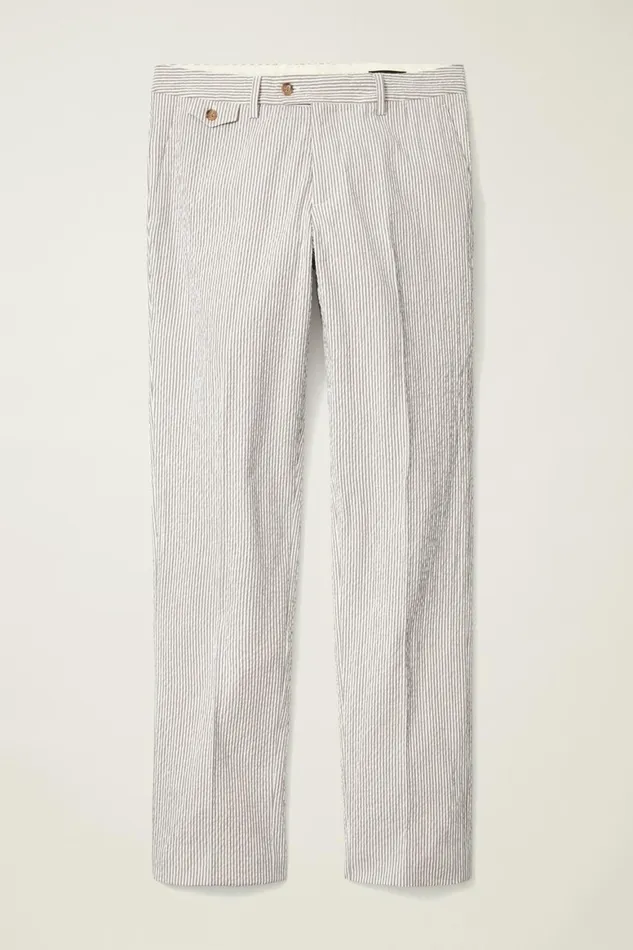 Men Jetsetter Italian Seersucker Dress Pant Khaki And White Stripe Bonobos Dress Pants