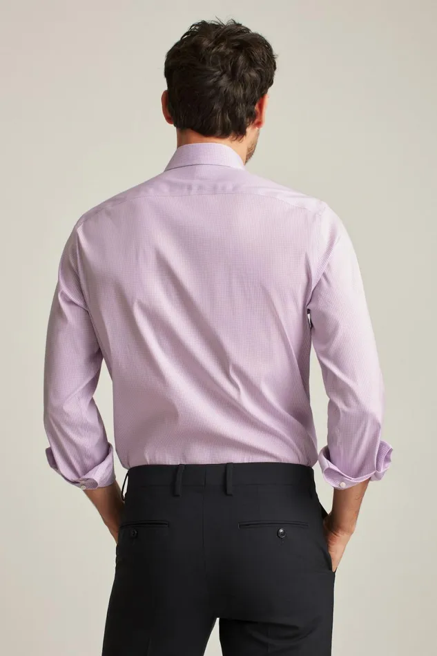 Men Jetsetter Stretch Dress Shirt Purple Mini Gingham Bonobos Business Casual Shirts