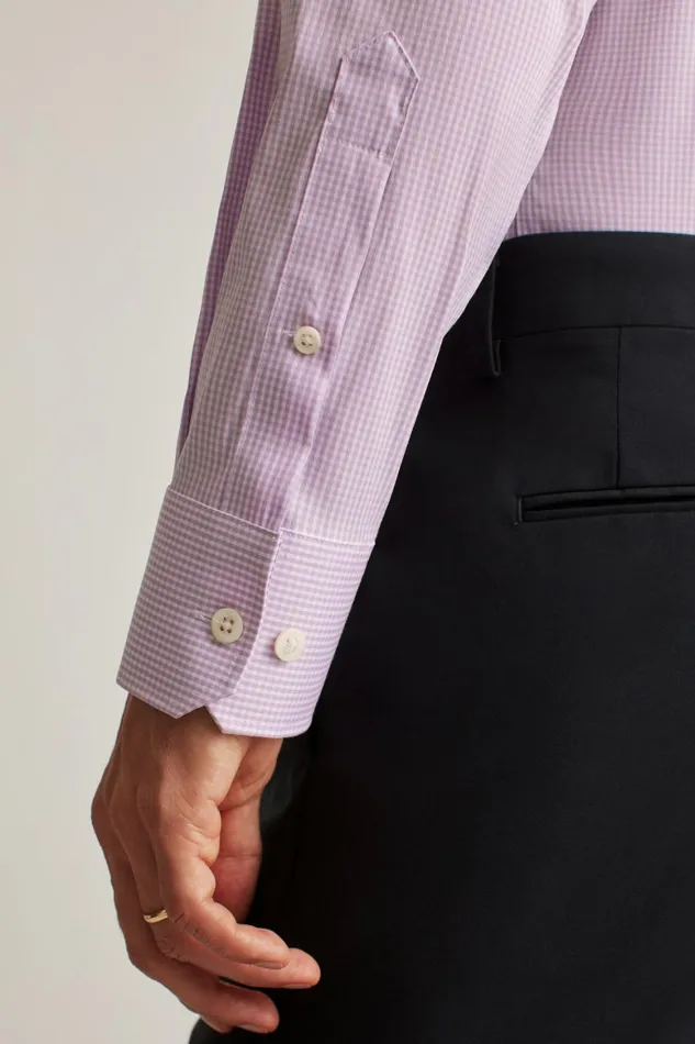 Men Jetsetter Stretch Dress Shirt Purple Mini Gingham Bonobos Business Casual Shirts