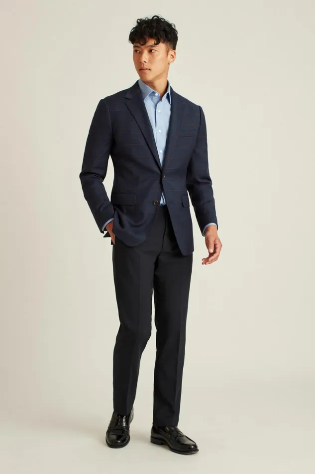 Men Jetsetter Stretch Italian Wool Blazer Navy Burgundy Windowpane Bonobos Blazers and Sport Coats Men Jetsetter Stretch Italian Wool Blazer Navy Burgundy Windowpane Bonobos Blazers and Sport Coats